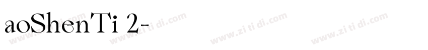 aoShenTi 2字体转换